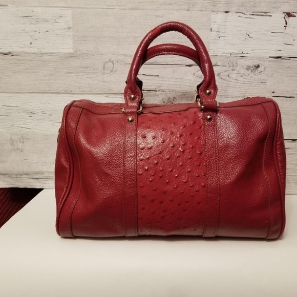 Maxine Couture Leather Satchel Handbag - Picture 1 of 2